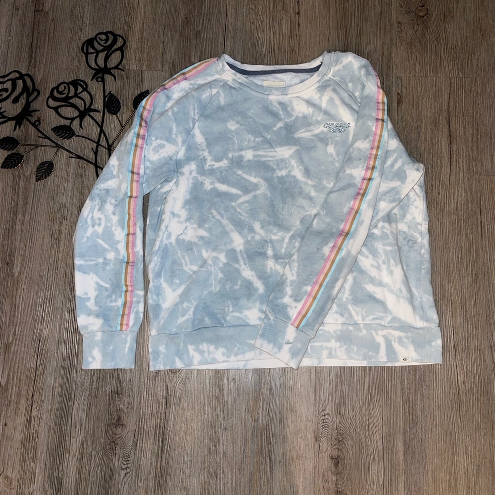 Rip Curl Twin Fin Crewneck Sweatshirt Tie Dye Size Extra Small - Picture 1 of 5